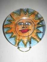 4 h project, painted sun plate 4 h project, painted sun plate
